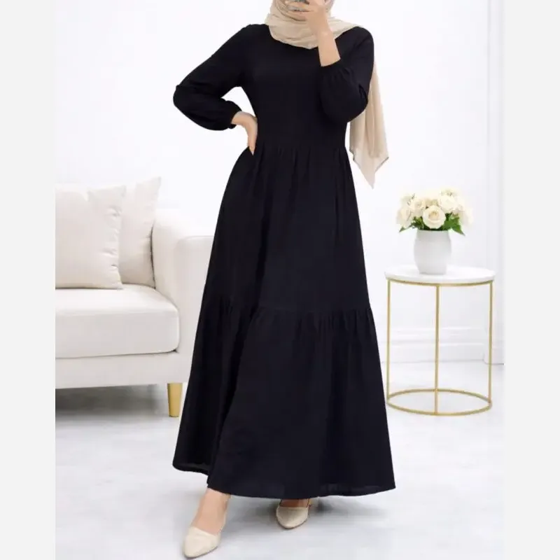 پیراهن ململ طرح آیدا یقه گره ای سایز 38 تا 48