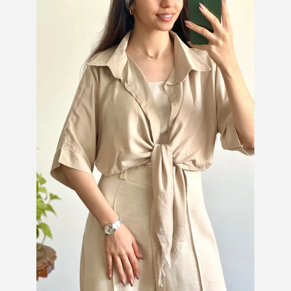 شومیز نخی گره ای خنک و تابستانه