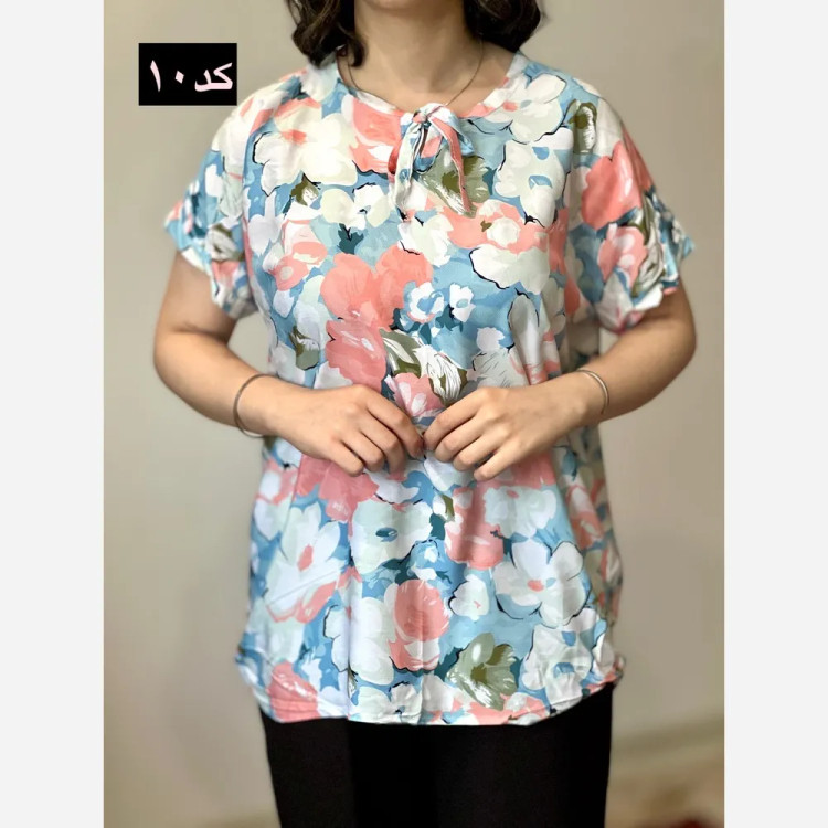 تیشرت نخی دلربا فری سایز زنانه خنک و لطیف