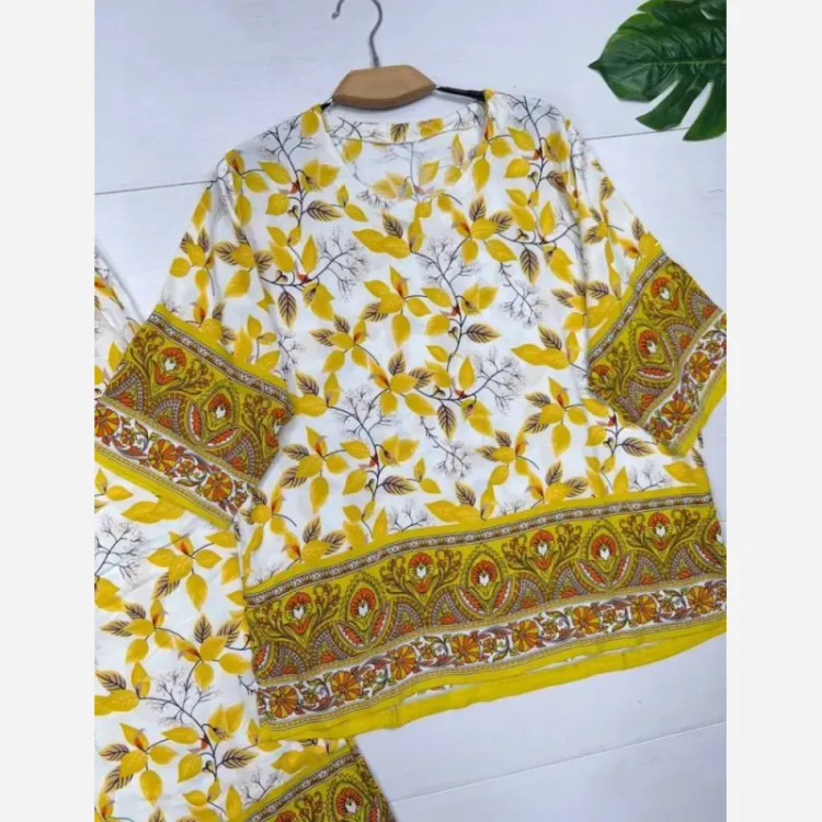 ست بلوز و شلوار نخی زنانه خنک و راحت بهاره و تابستانه