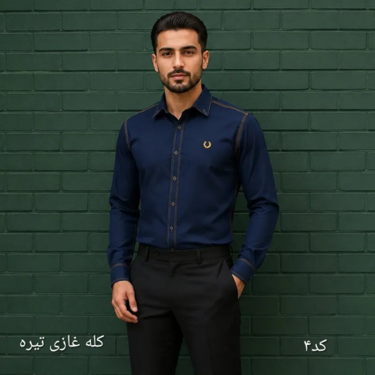 پیراهن مردانه بنگال کشی اندامی آستین بلند در رنگبندی متنوع