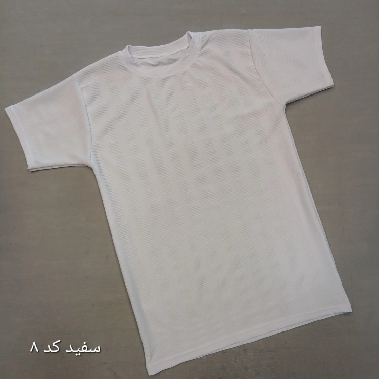 تیشرت مردانه نخی ساده طرح بیسکویتی خنک و لطیف
