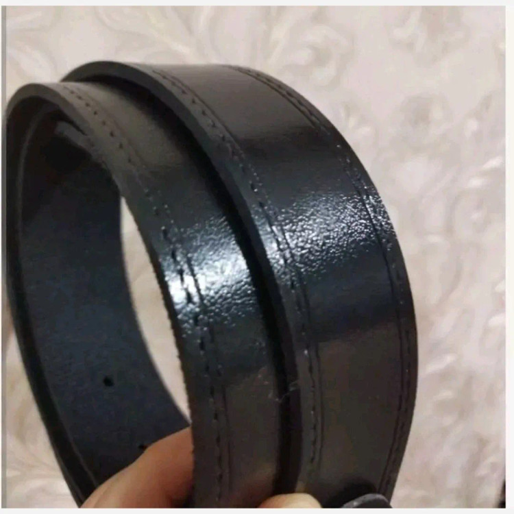 کمربند مردانه چرم صنعتی کلاسیک با سگک فلزی پهنای 3.5 سانتیمتر طول 120 سانتیمتر