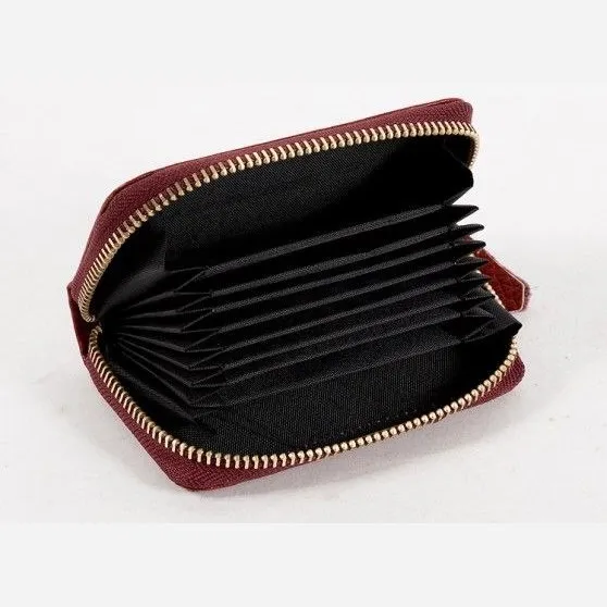 کیف پول جاکارتی چرم مصنوعی مدل آکاردئونی طرح شسته مدل ترنج