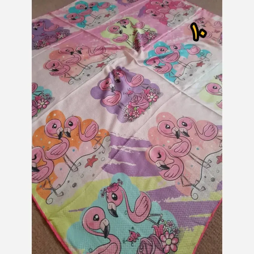 روسری سوپرنخ دخترانه فانتزی دست دوز قواره 100