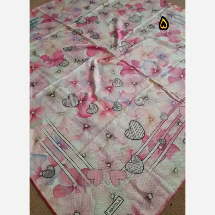 روسری سوپرنخ دخترانه فانتزی دست دوز قواره 100