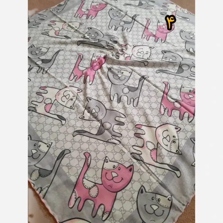 روسری سوپرنخ دخترانه فانتزی دست دوز قواره 100
