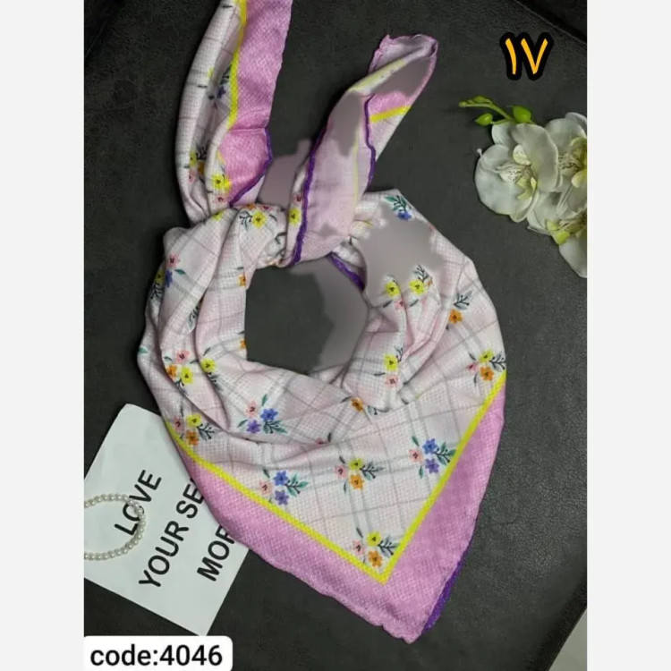 روسری سوپرنخ دخترانه فانتزی دست دوز قواره 100