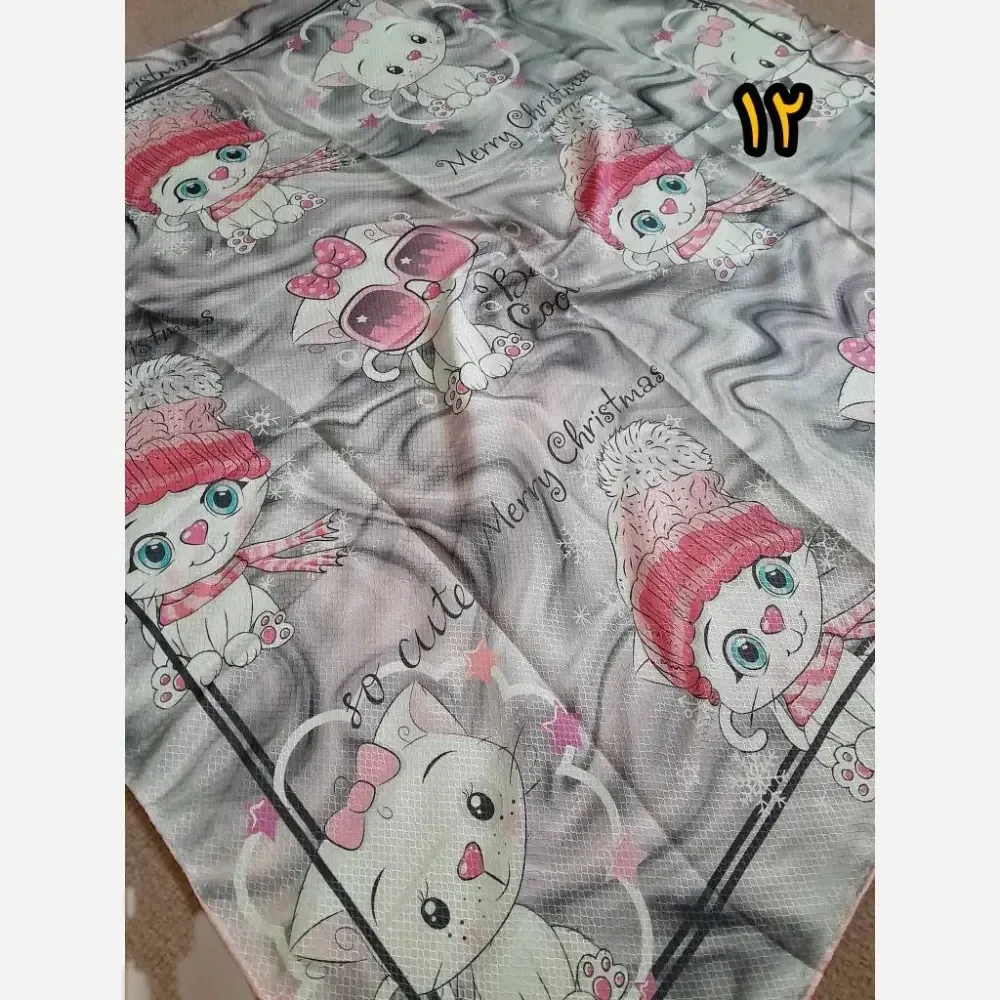 روسری دخترانه سوپرنخ فانتزی دست دوز قواره 100