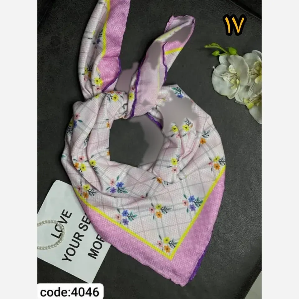 روسری دخترانه سوپرنخ فانتزی دست دوز قواره 100