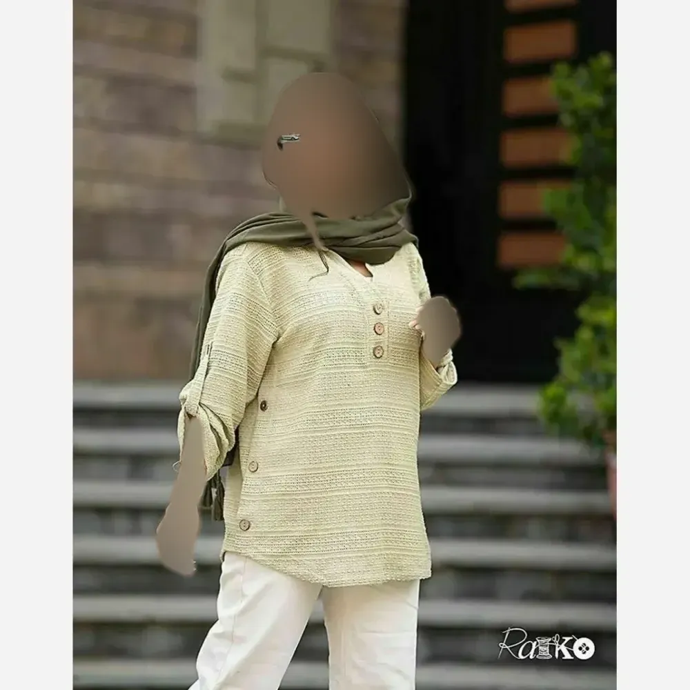 شومیز زنانه مراکشی تابستانه قوارهدار سایز بزرگ مناسب سایز 38 تا 50