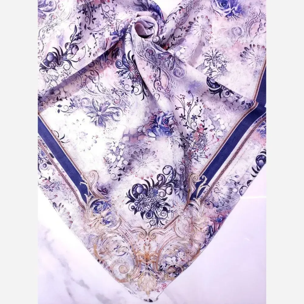 فروش عمده روسری نخی قواره یک متری دوردوخت (بسته 150 عددی)