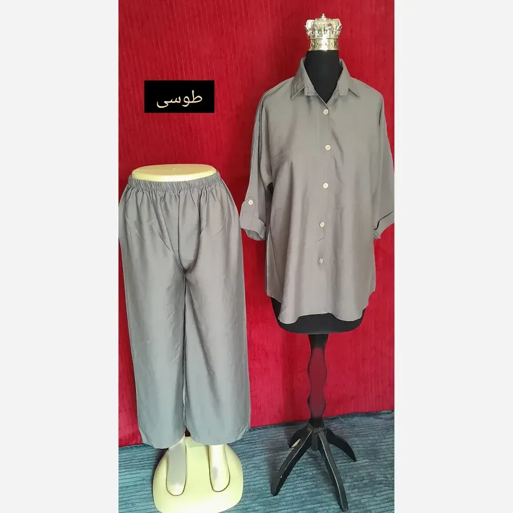 ست مانتو و شلوار زنانه بابوس مدل بگ سایز بزرگ 40 تا 52