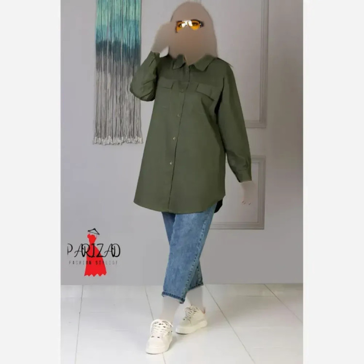 مانتو زنانه کتان مدل سوفیا مناسب سایز 40 تا 50