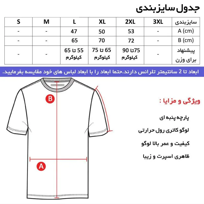تیشرت آستین کوتاه مردانه طرح چلسی یقه گرد مشکی سایز بندی مناسب چهار فصل