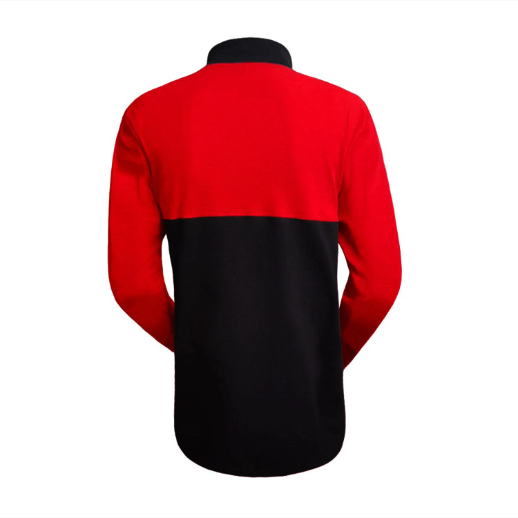 تیشرت آستین بلند مردانه طرح بنز جودون یقه ایستاده قرمز مشکی سایز L XL XXL