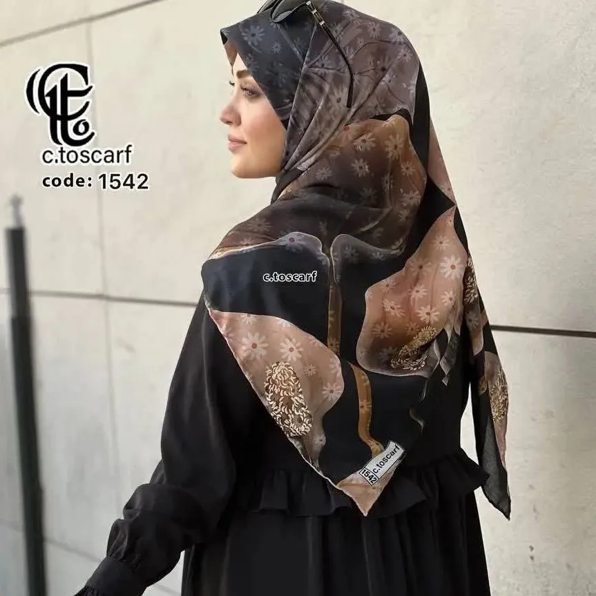 روسری نخ کاستوم طرح شهرزاد سیتو قواره بزرگ 140 سانتیمتر