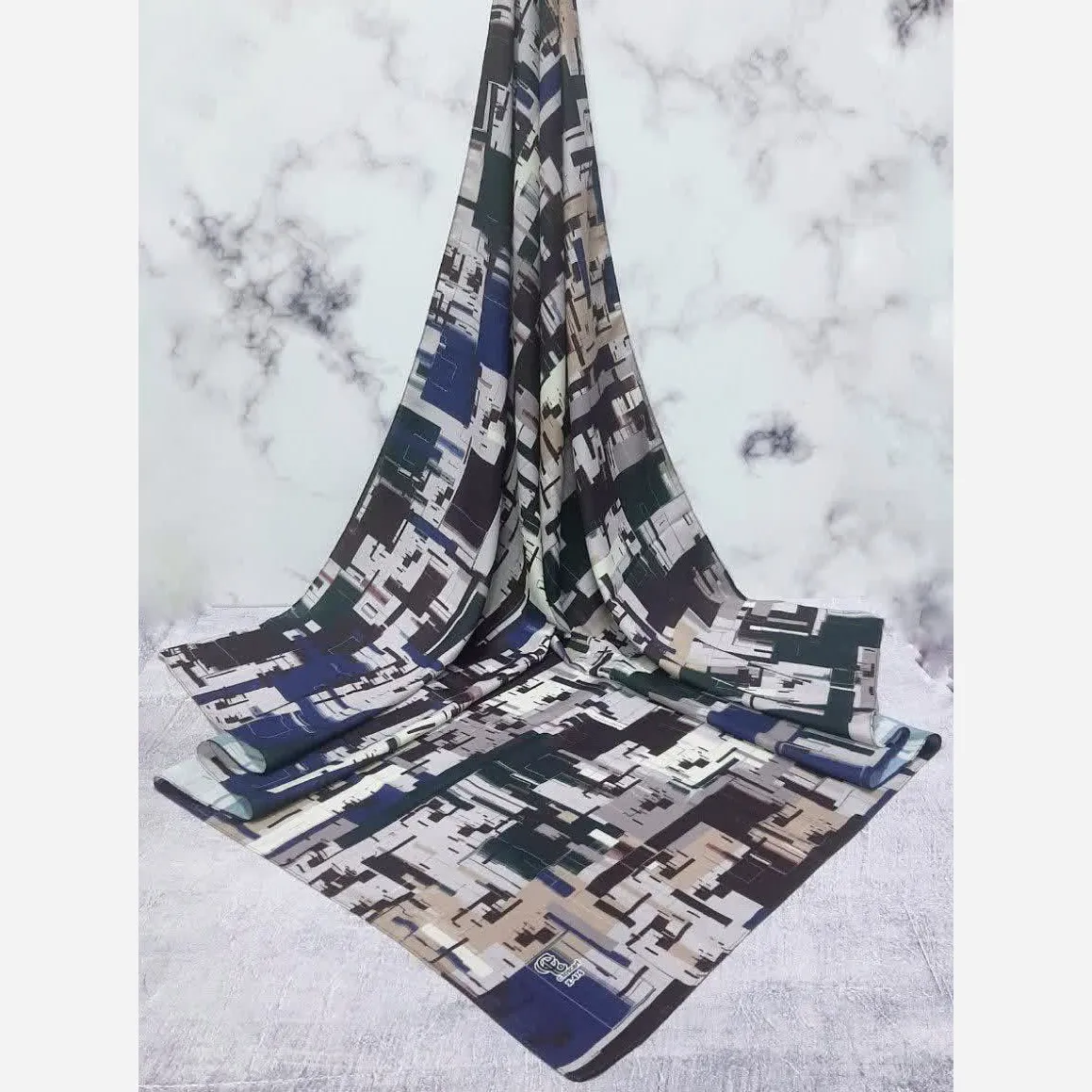 روسری نخ طرح شایلی هندسی کاربردی