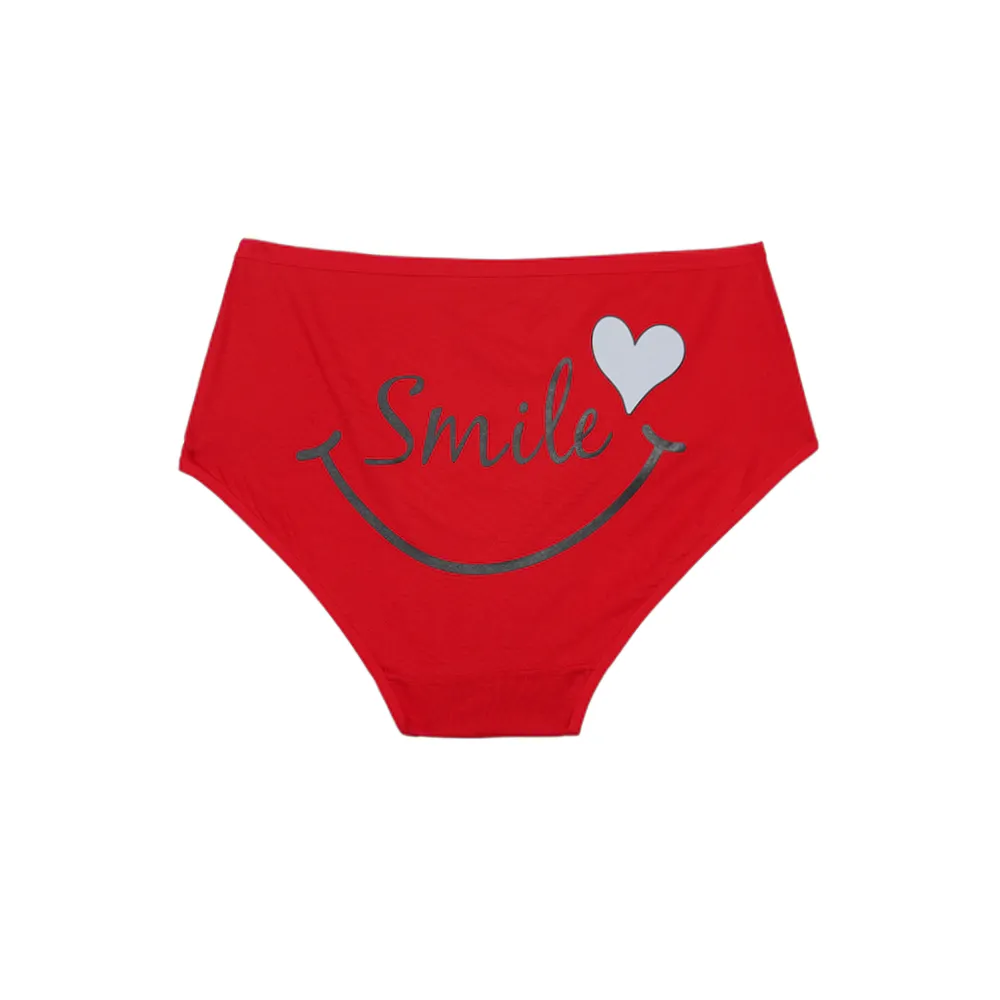 شورت زنانه اسلیپ طرح SMAIL بانوسایز 4XL نخ و پنبه