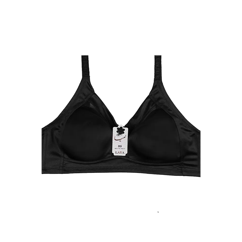سوتین پرسی بدون فنر شیشه ای لعیا ترک کاپ B جنس سوزنی سایز 75 تا 85