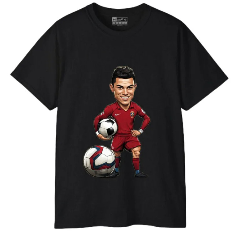 تیشرت آستین کوتاه مردانه طرح فوتبالی کریستیانو رونالدو کد 1037