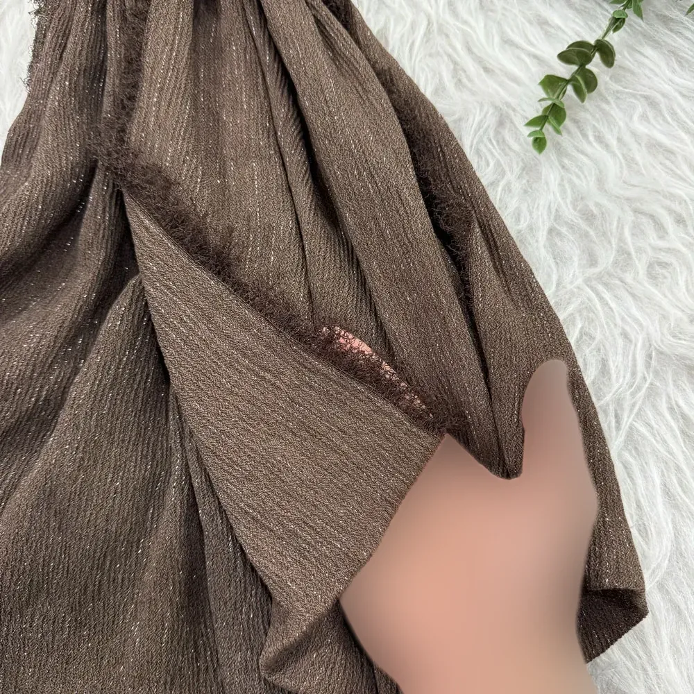 شال لمه دور ریش نخی ابعاد 75 در 195 سانتیمتر
