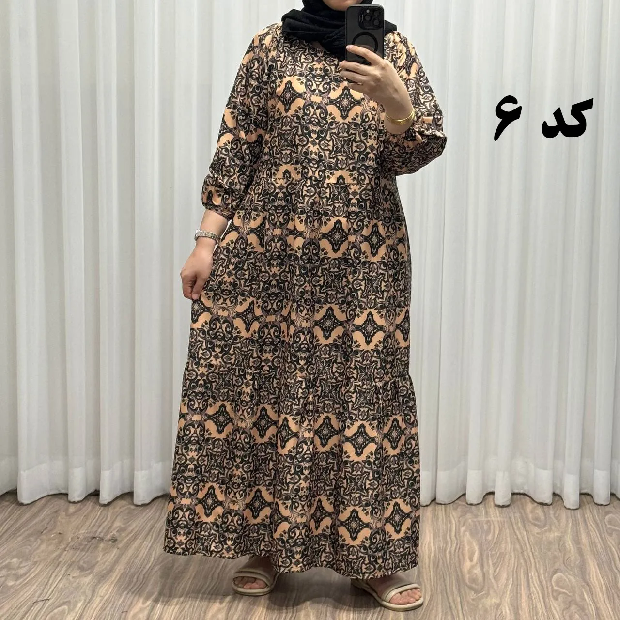 پیراهن ساحلی زنانه مدل خشت کد 714 فری سایز تا 46 جنس فلور بوگاتی قابل استفاده چهار فصل کمربنددار شیک و راحت