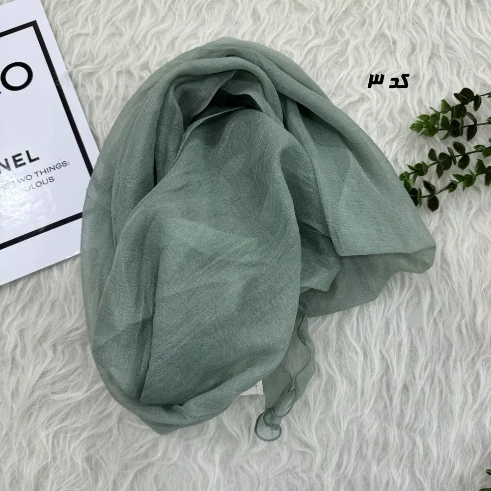 شال حریر کاغذی قواره بزرگ 70 در 230 سانتیمتر بدون لغزش از روی سر
