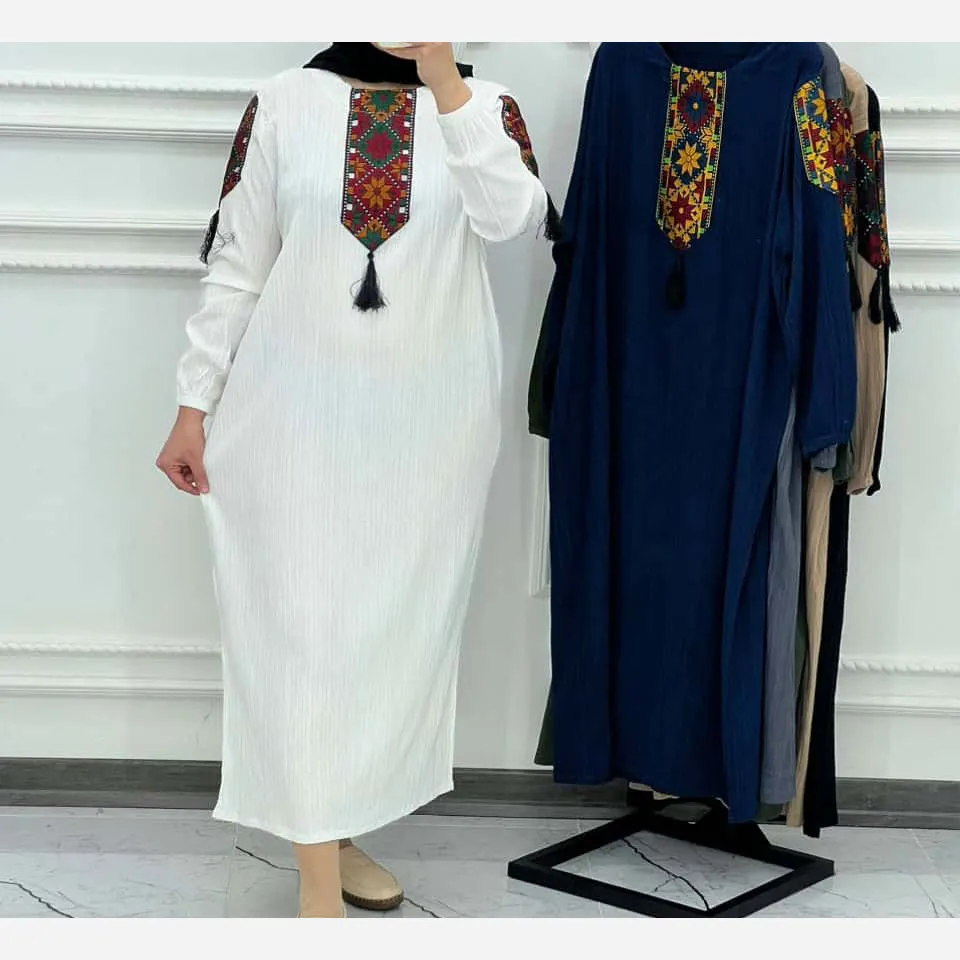 پیراهن زنانه کراش کتیبه ای فری سایز مناسب تا سایز 50