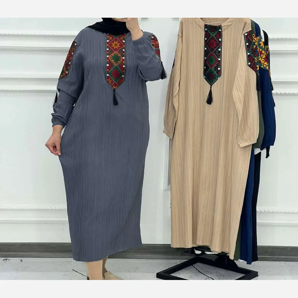 پیراهن زنانه کراش کتیبه ای فری سایز مناسب تا سایز 50