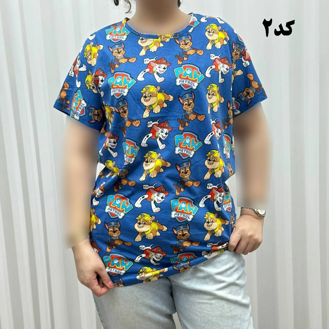تیشرت طرحدار H&M نخ پنبه چهارفصل زنانه دخترانه سایزبزرگ تا XL XXL XXXL تنخور راحت