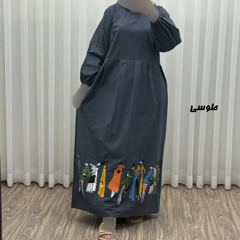 پیراهن ساحلی زنانه لینن فری سایز مدل کمرکش مناسب تا سایز 48