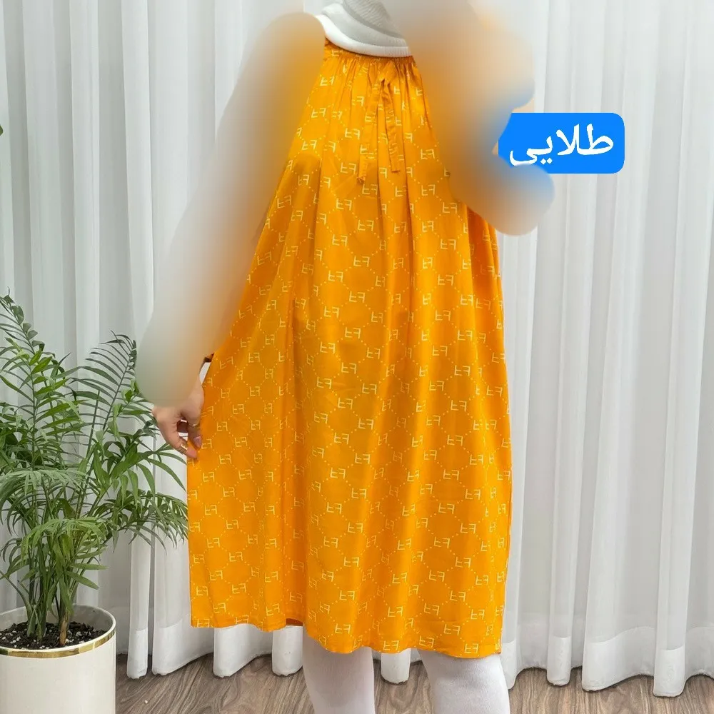 سارافون نخی زنانه فری سایز تا 56 چهارفصل تنخور شیک و راحت مناسب باردار و روزمره