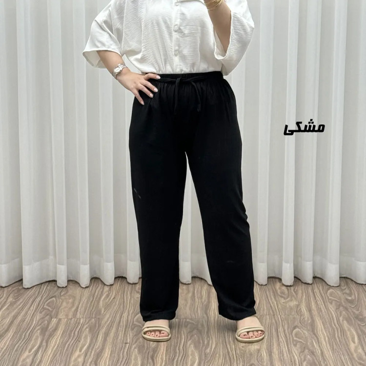شلوار کریشه زنانه فری سایز مناسب تا سایز 46 مدل راحتی و چهارفصل