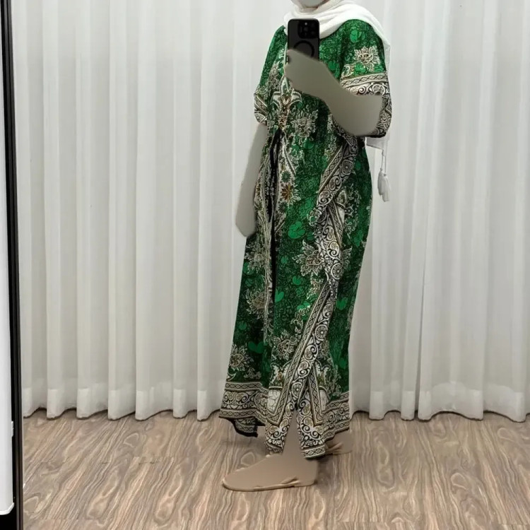 پیراهن پانچ زنانه سیلک هندی فری سایز مناسب تا 54 با قابلیت تنظیم سایز (گتدار)