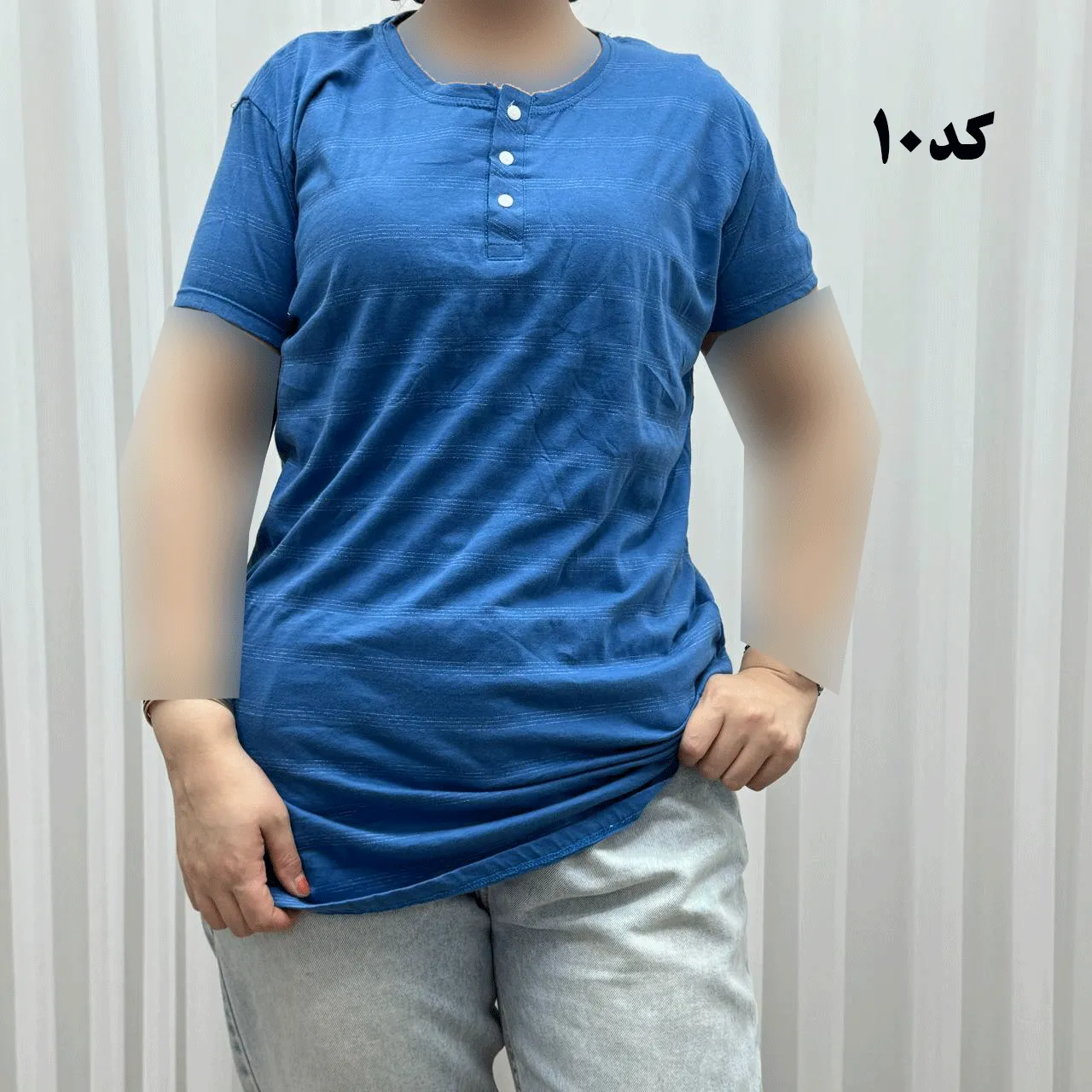 تیشرت H&M جلودکمه کد 1164