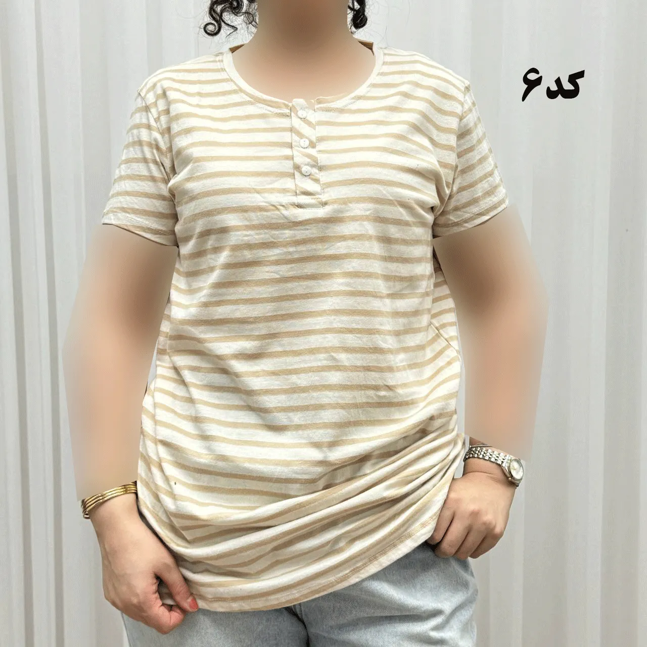 تیشرت H&M جلودکمه کد 1164