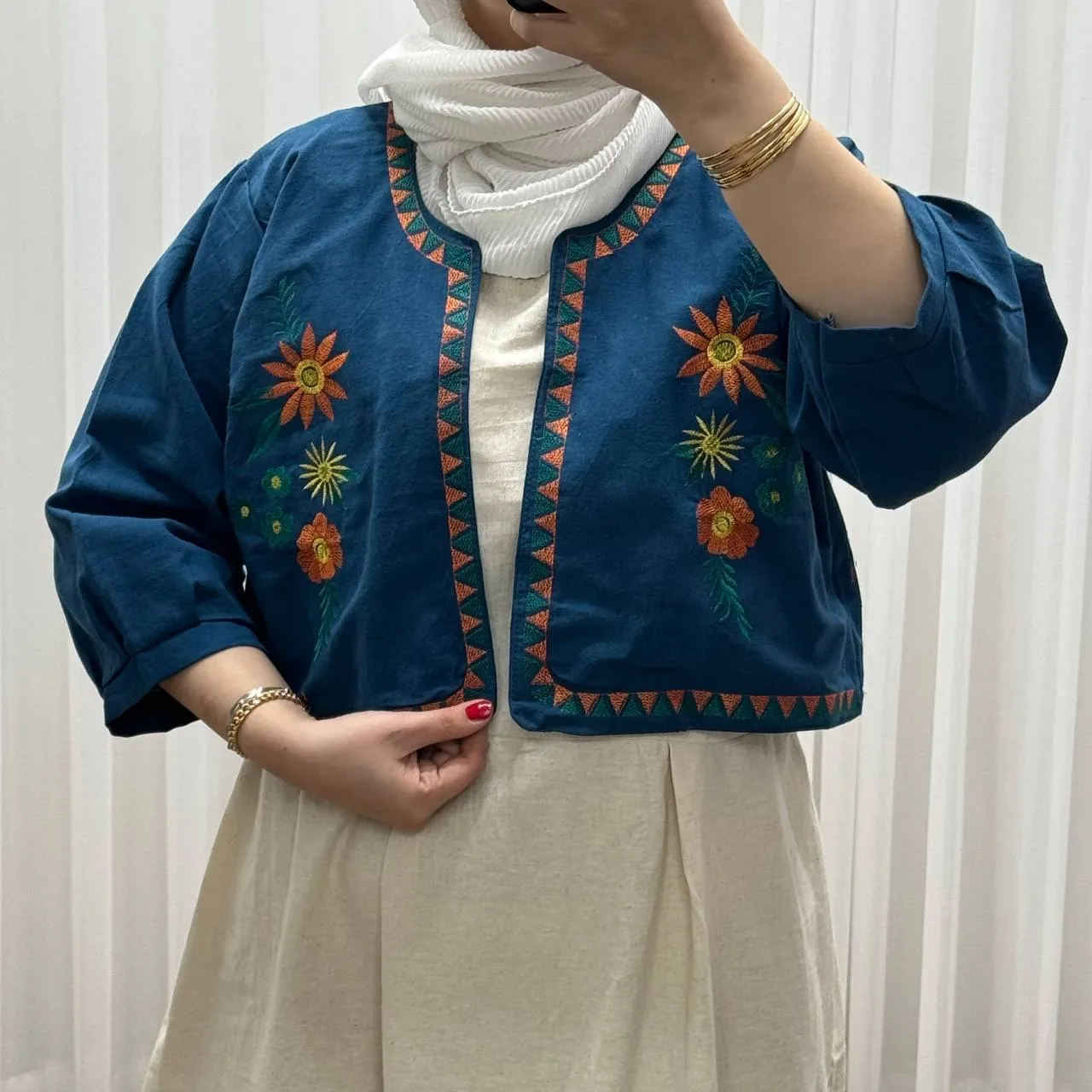 کت سارافون لینن مدل یولیا فری سایز زنانه مناسب تا سایز 48 چهارفصل شیک و راحت