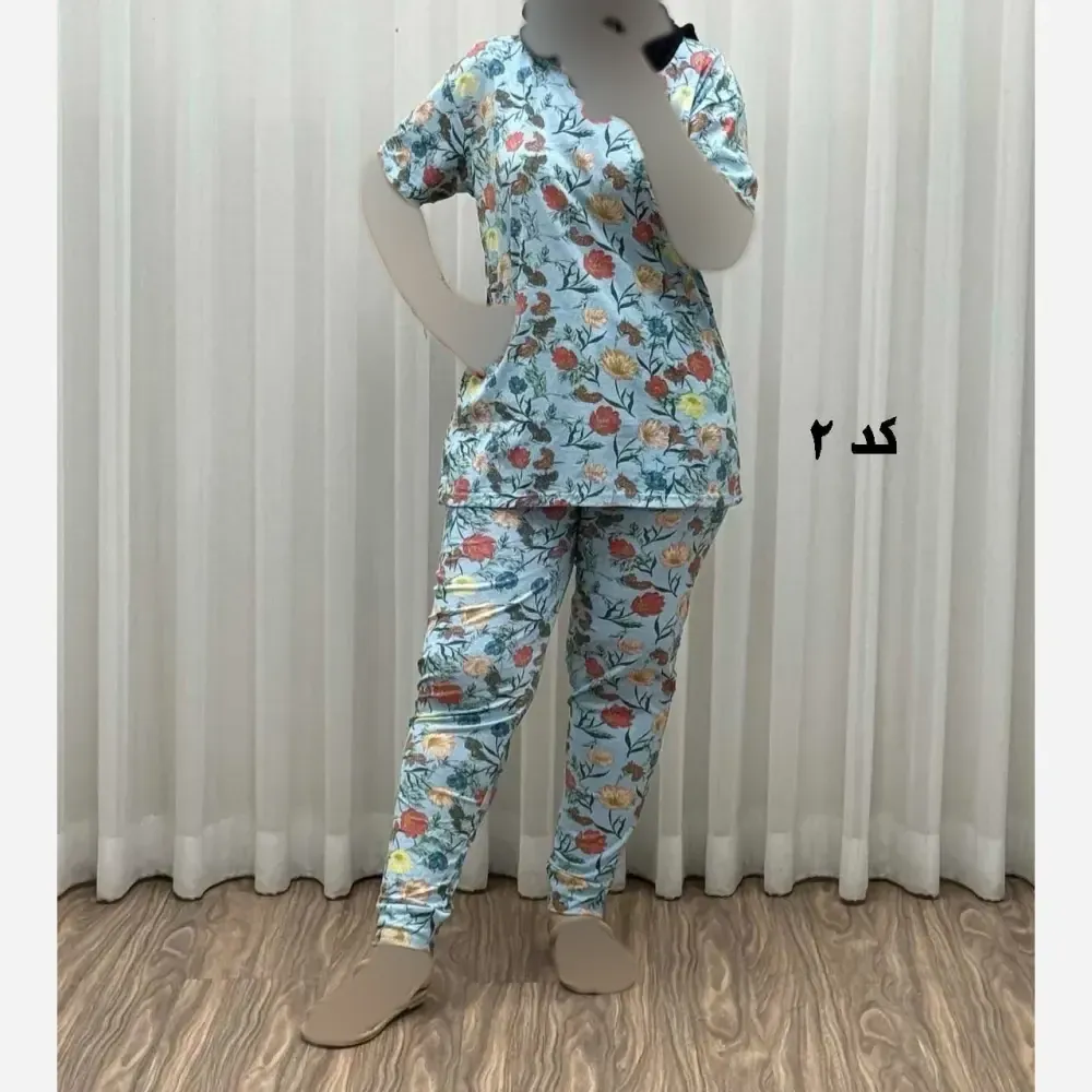 ست بلوز و شلوار زنانه نخ پنبه وارداتی چهارفصل راحتی و بیرونی