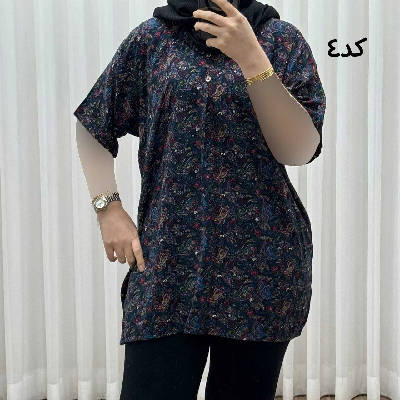تیشرت نخی فری سایز زنانه مصی کد 1394 تن خور راحت چهارفصل