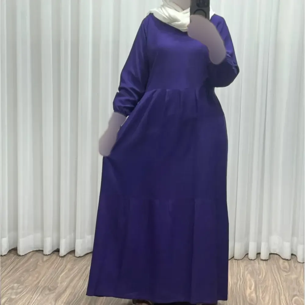 پیراهن ساحلی زنانه مدل آیدا نخی فری سایز با کمربند