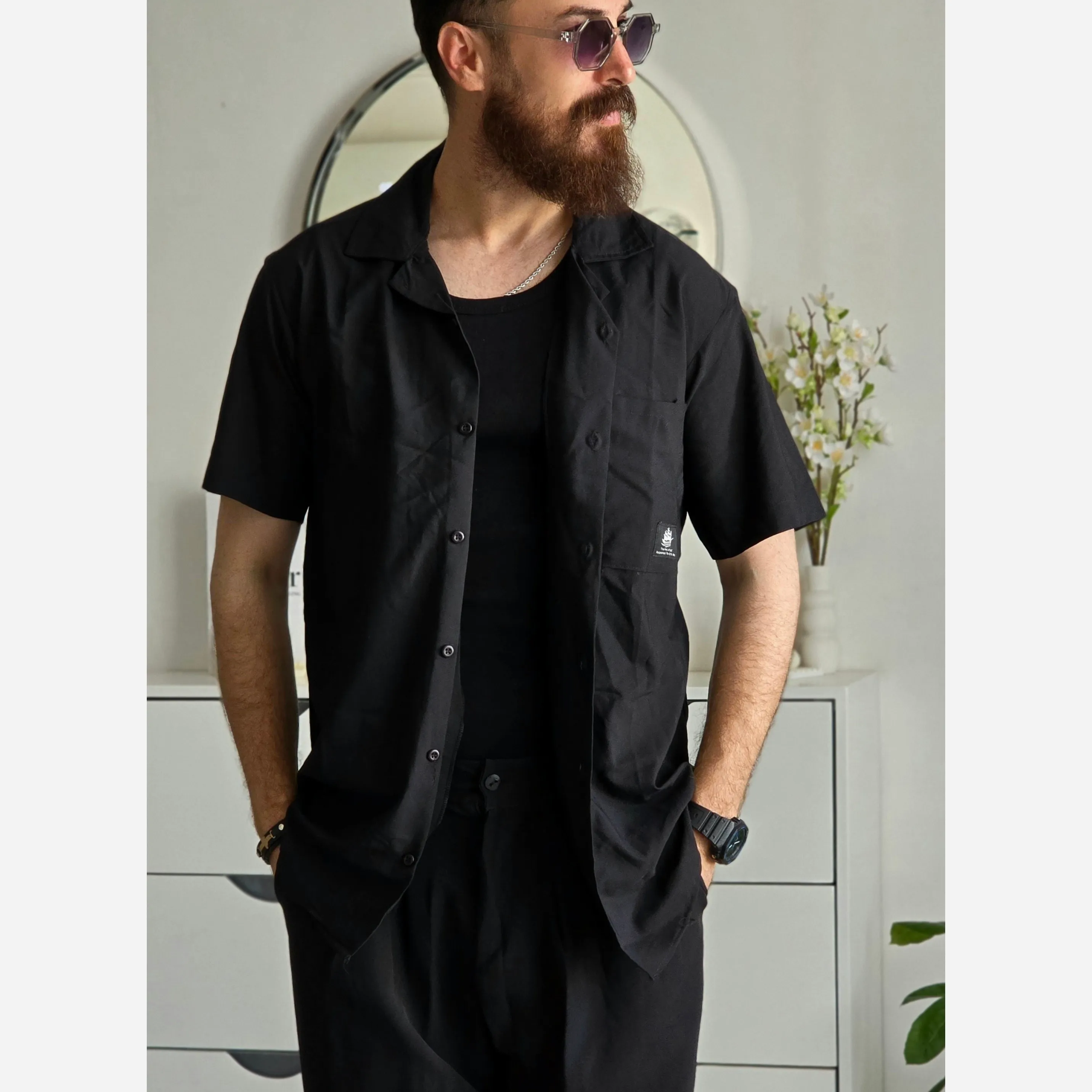 تاپ رکابی اسپرت پنبه کبریتی برند Pegador زنانه و مردانه رنگ مشکی و سفید