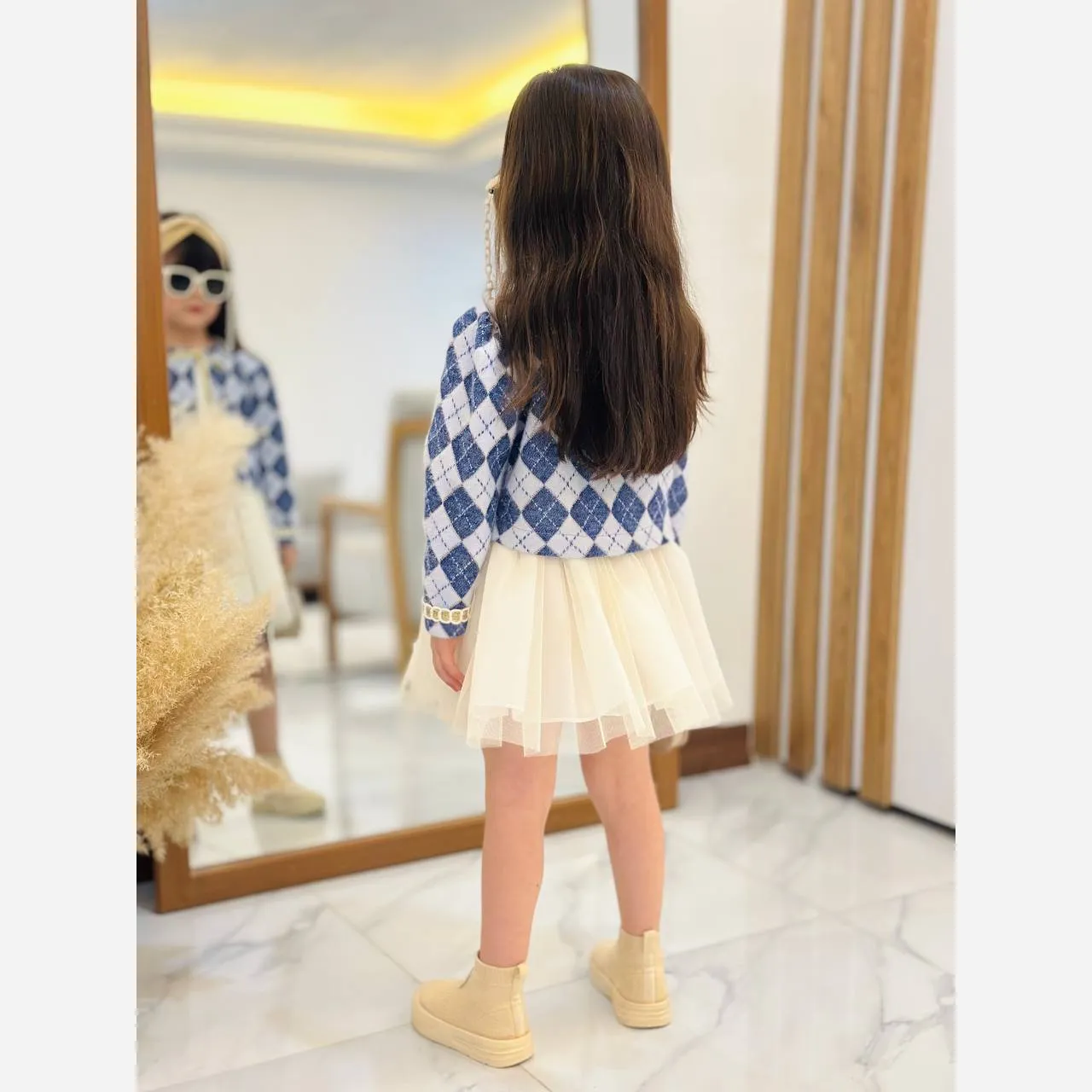 ست سه تیکه کت و دامن و تاپ دخترانه مجلسی سایز 50 و 55