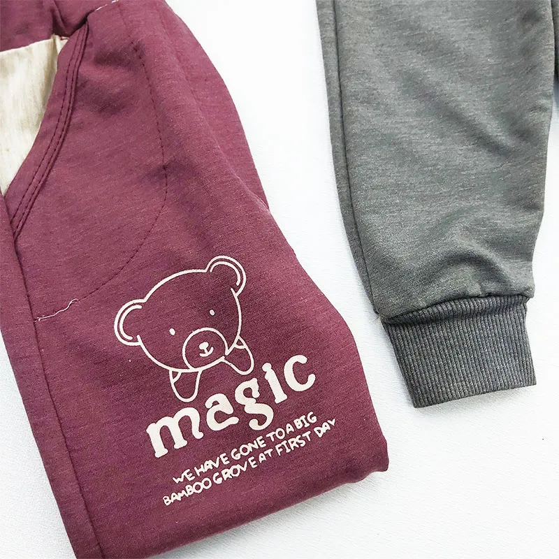 بلوز شلوار پسرانه طرح تدی مدل magic جنس ملانج