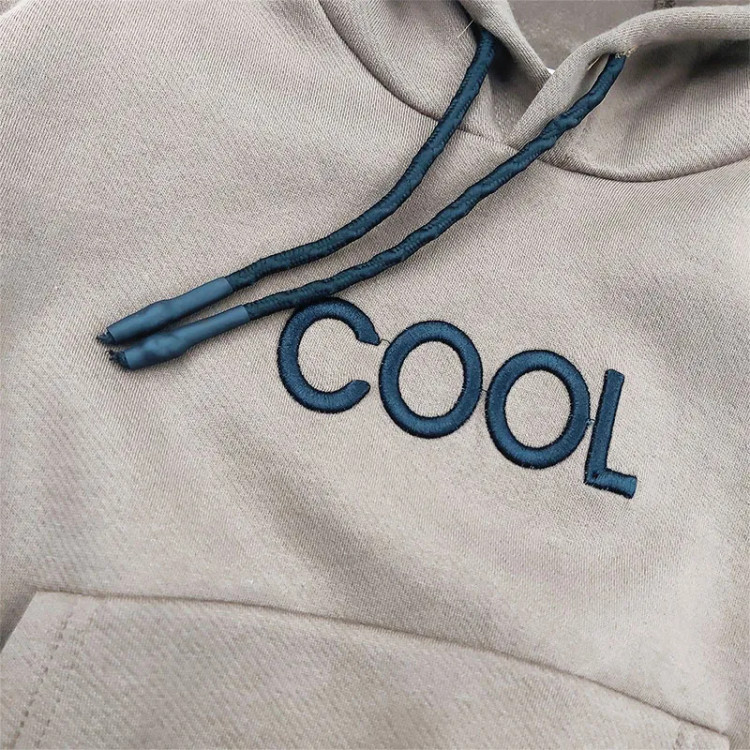 هودی دورس پسرانه کلاهدار طرح COOL با چاپ گلدوزی ضخیم