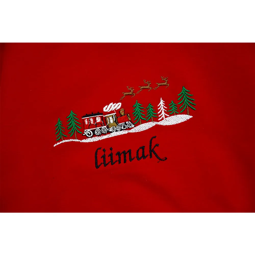 بلوز پسرانه دورس طرح قطار یلدایی و کریسمس کد 10922