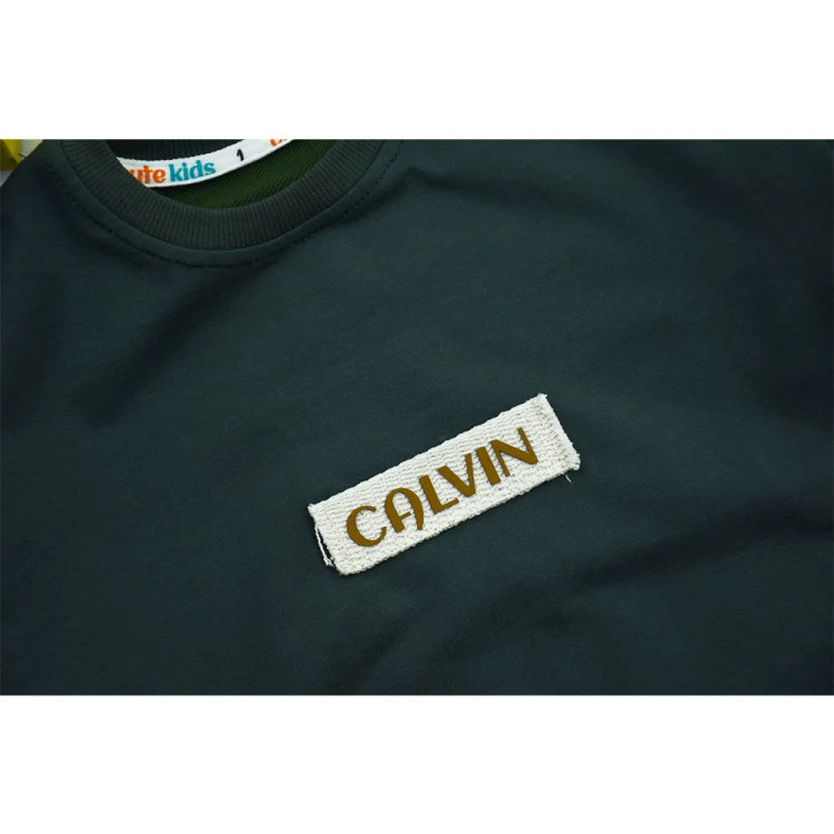 بلوز پسرانه یقه گرد پنبه سوپر مدل CALVIN