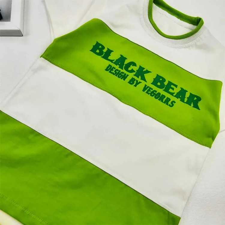 تیشرت پسرانه طرح BLACK یقه گرد پنبهای مناسب بهار و تابستان