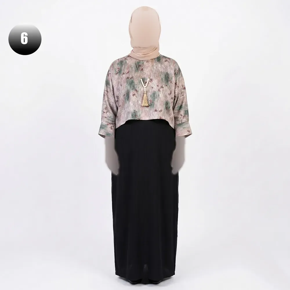ست کراپ و سارافون زنانه طرح دار کد 11768