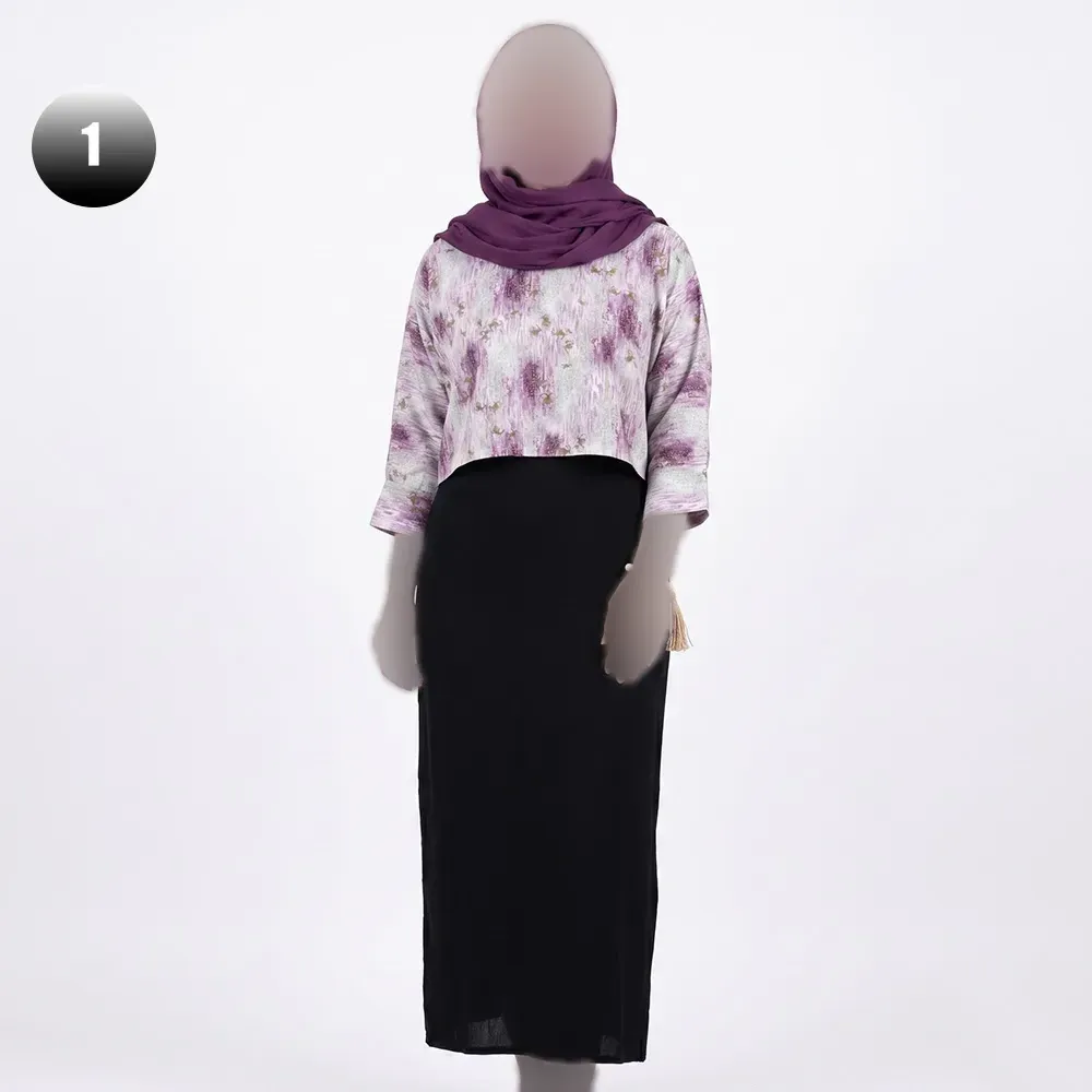 ست کراپ و سارافون زنانه طرح دار کد 11768